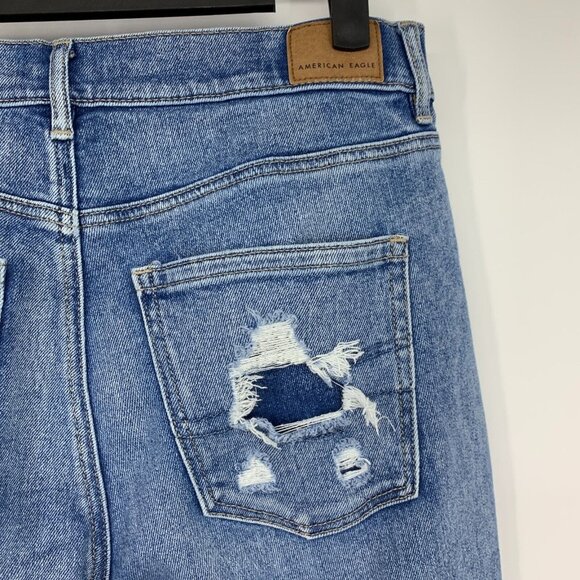 American Eagle Jeans Highest Rise 90s Boyfriend Distressed Rip - Picture 12 of 14